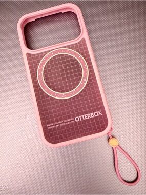OtterBox Pink Protective Phone Case with MagSafe Ring and Wrist Strap